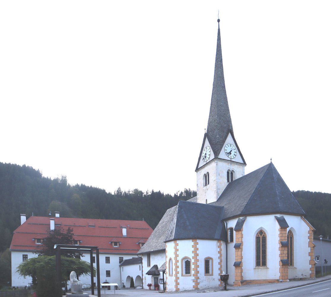 Kirche in Wieting, von 1480 bis 1848 Propstei der Erzabtei St. Peter Salzburg