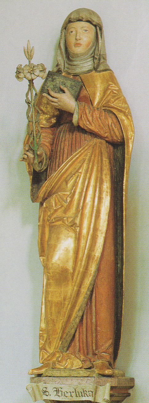 Statue in der Kirche des ehemaligen Stiftes in Bernried