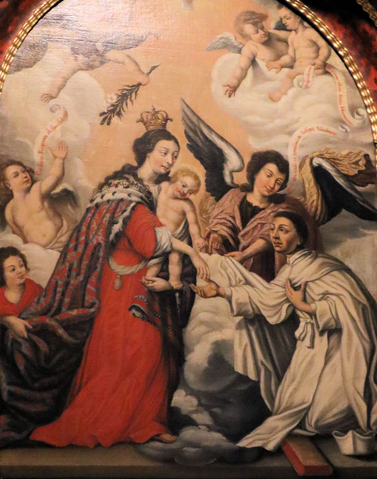 Altarbild: die mystischen Vermählung von Hermann Joseph mit Maria, in der Basilika des Klosters Steinfeld