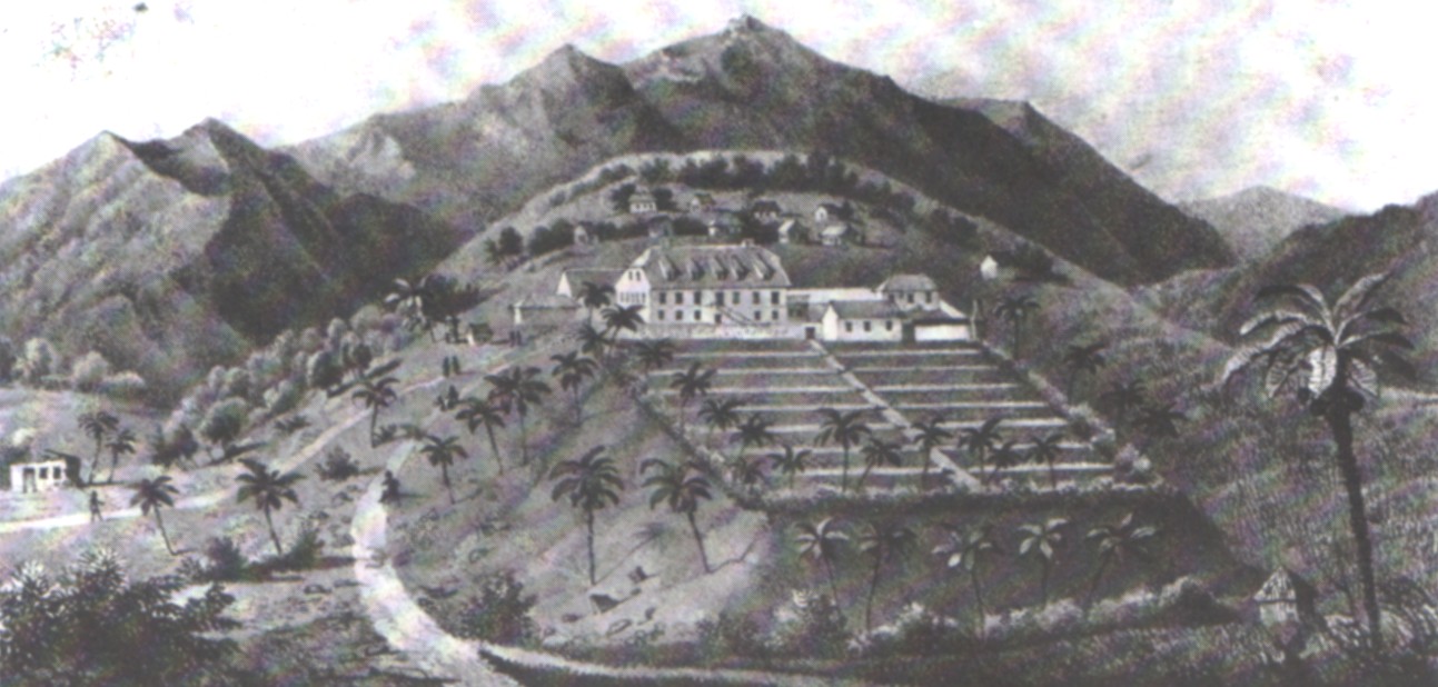 Neu-Herrnhut auf der Karibikinsel St. Thomas, die erste Missionsstation der Herrnhuter Brüdergemeine, 1732 gegründet