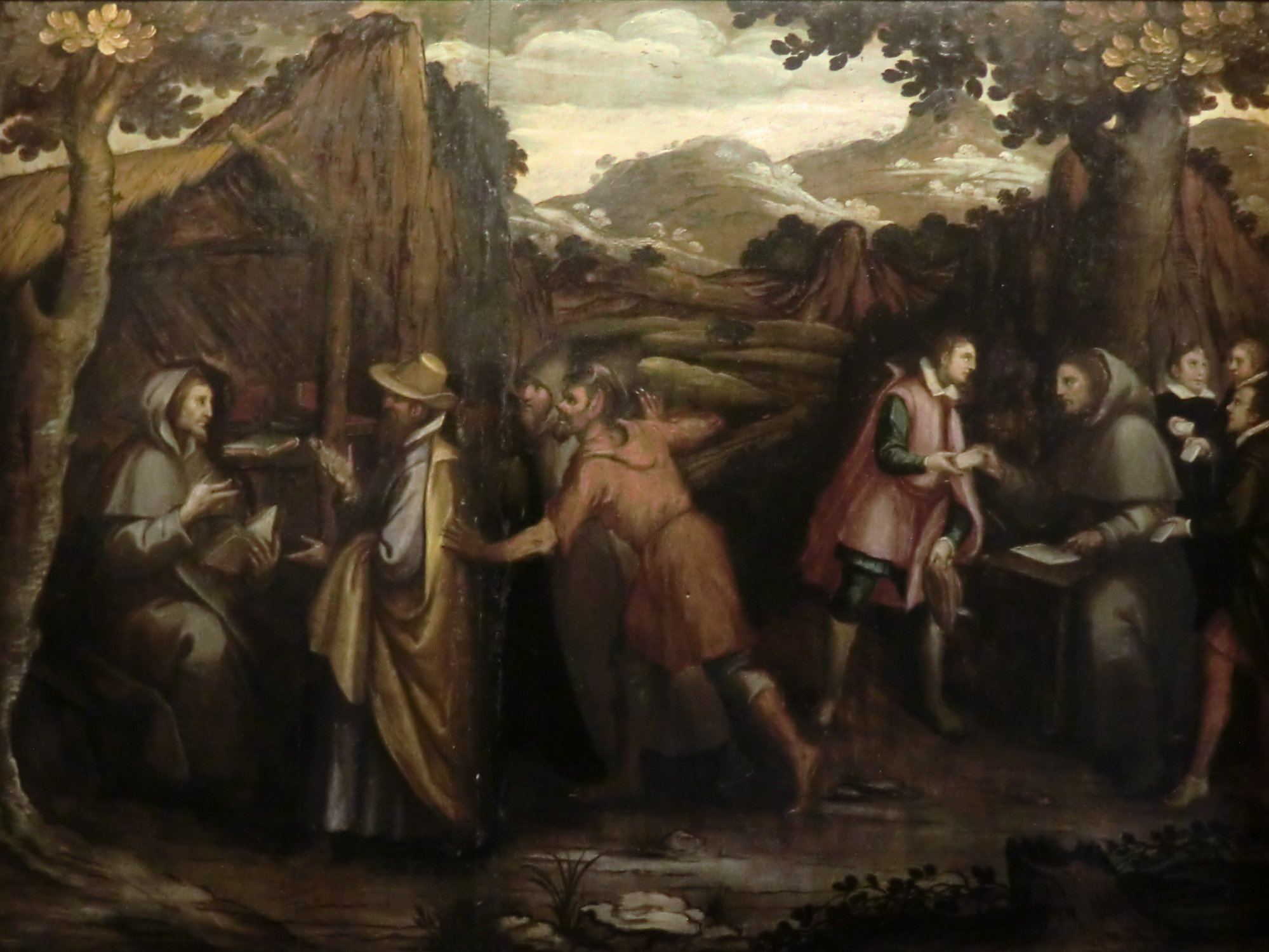 Simão Rodrigues: Hieronymus verlässt das Kloster in der Wüste Chalkis wegen der Härsie einiger Mitbrüder und geht nach Antiochia, um 1570