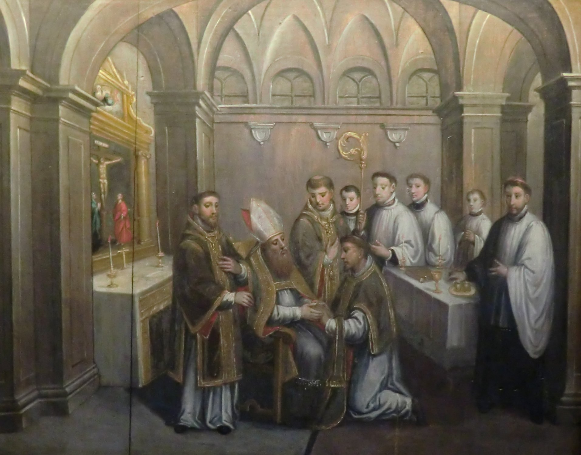 Simão Rodrigues: Hieronymus wird vom Bischof von Antiochia zum Priester geweiht, um 1570