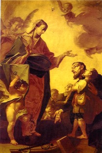 Carlo Carloni; Girolamo und seinen Schülern erscheint die Jungfrau Maria