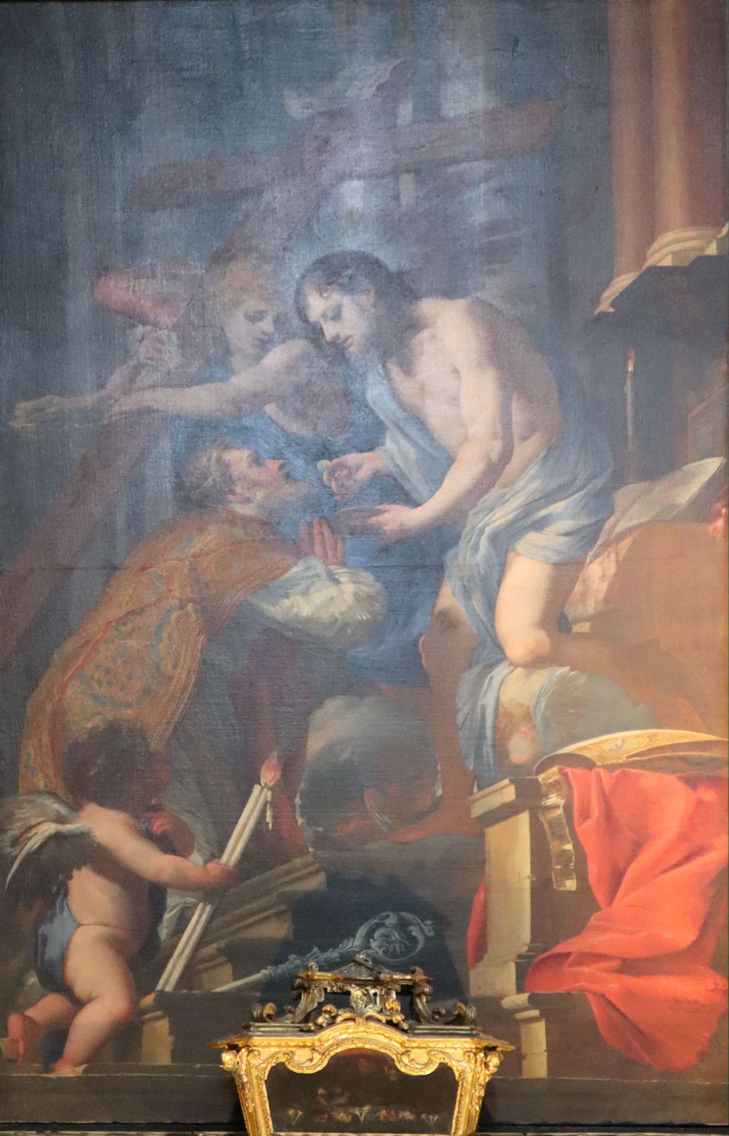Claudio Dauphin: Altarbild, um 1650, und Reliquie im Dom in Turin