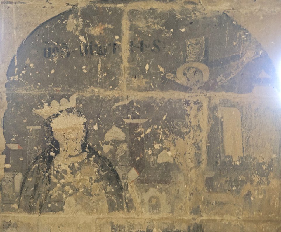Wandmalerei in der Klosterkirche Varagavank - heute Yedi Kilise in Bakraçlı bei Van