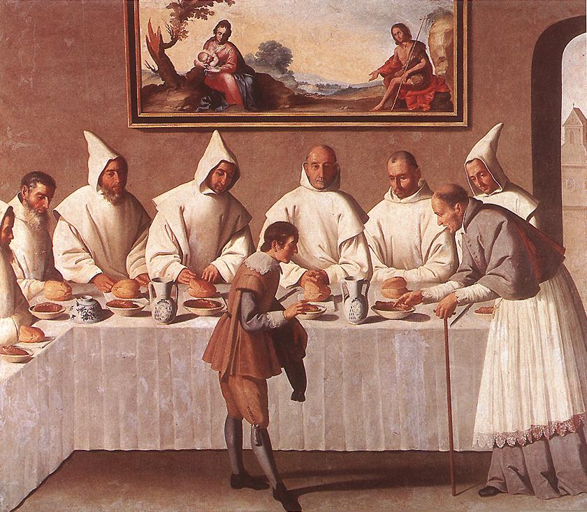 Francisco de Zurbarán: Das Wunder des Heiligen Hugo von Grenoble, um 1633, Museo de Bellas Artes in Sevilla