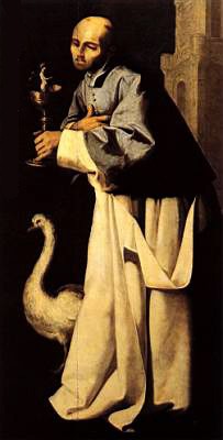 Francisco de Zurbarán; Hugo mit dem Schwan, 1638, Museo de Bellas Artes in Cádiz in Spanien