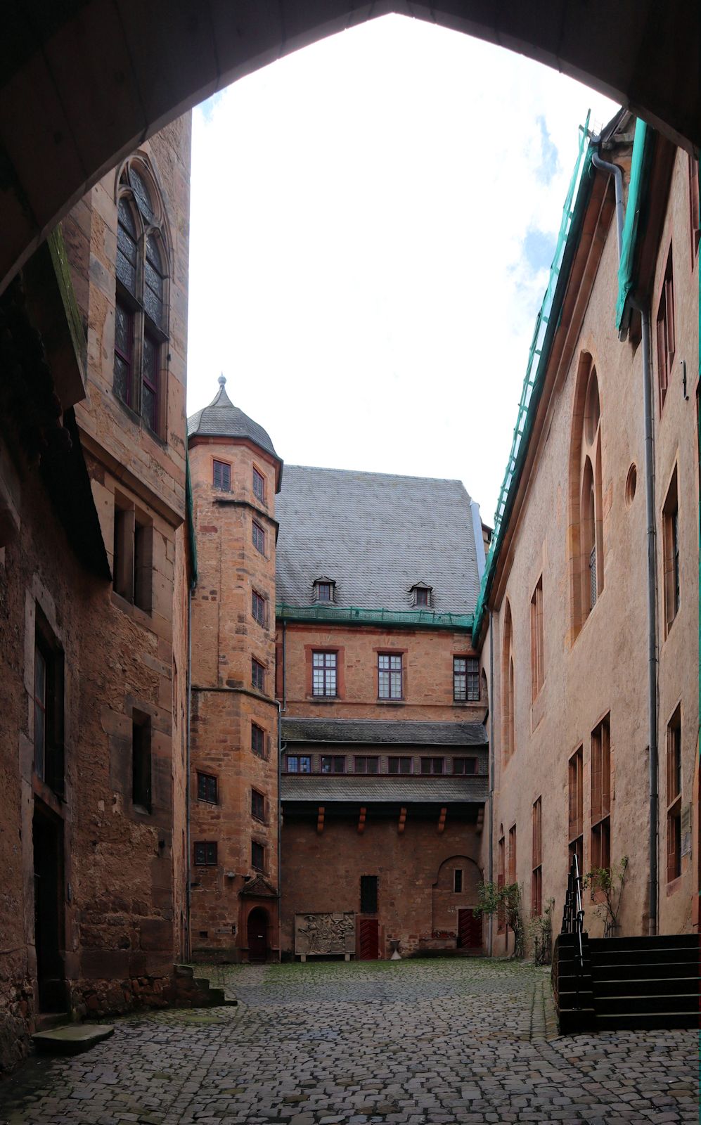 Innenhof des Schlosses in Marburg
