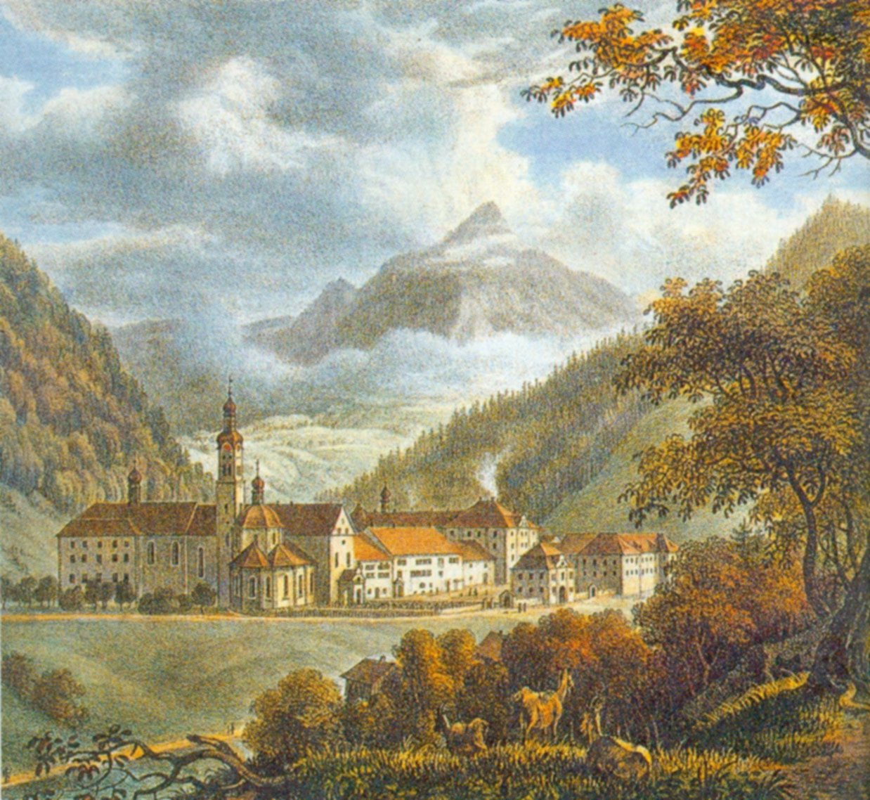 J. Brodtmann/J. Labhart: Fischingen, kolorierte Lithografie