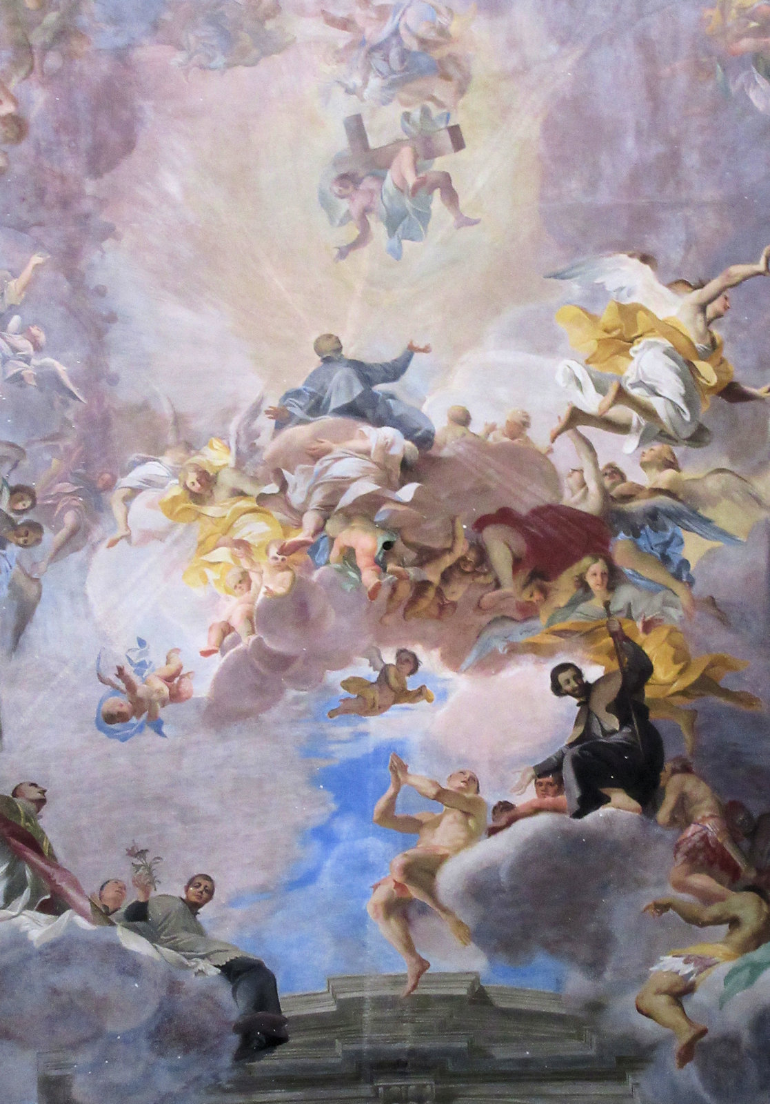 Andrea Pozzo: Deckenfresko: Die Himmelfahrt des Ignatius, in der Kirche Sant'Ignazio di Loyola in Rom