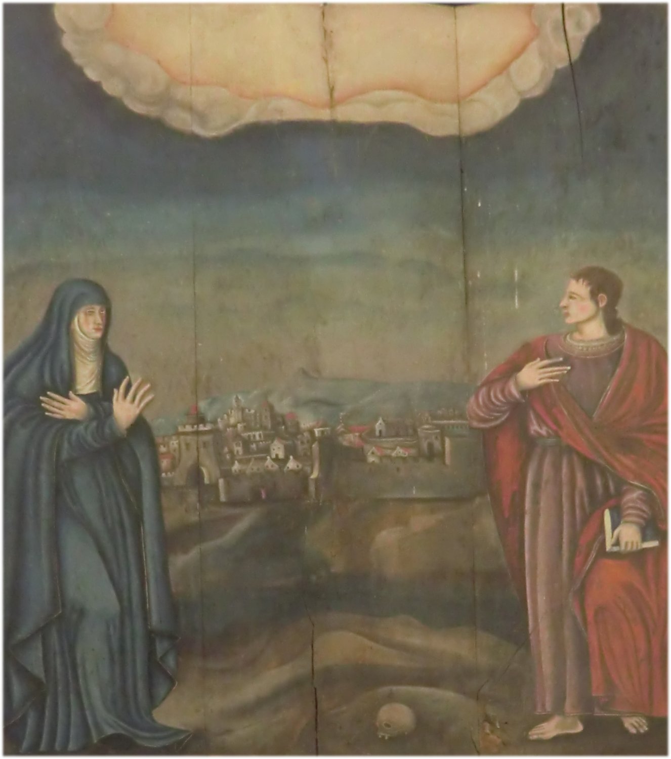 Bild: Irene weist den reichen Jüngling ab, in der Kirche Sta Maria do Olival in Tomar