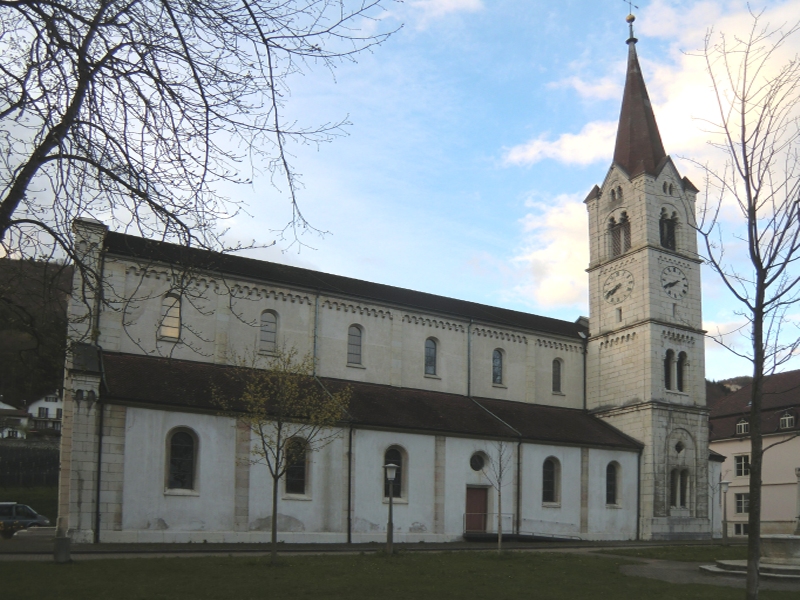 Kirche in Moutier-Grandval, heute refomierte Pfarrkirche