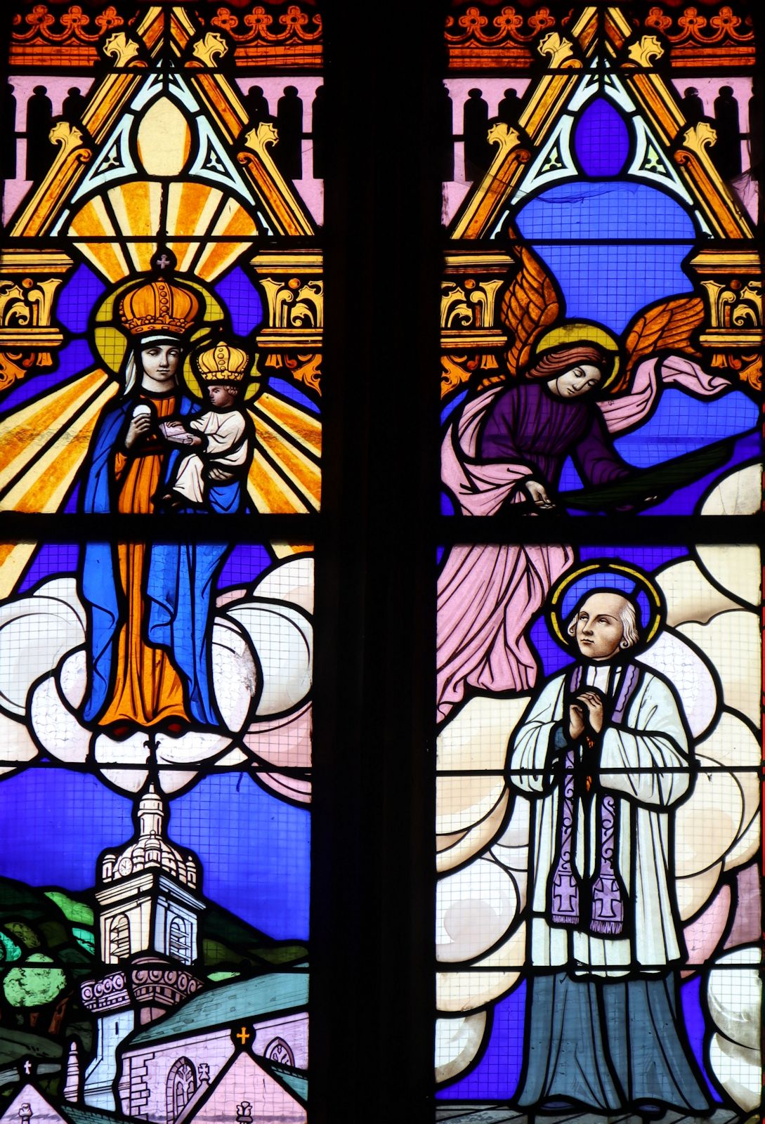 Glasfenster: Vincenz Joseph le Rousseau de Rosencoat, in der Pfarrkirche in Châteauneuf-du-Faou bei Quimper