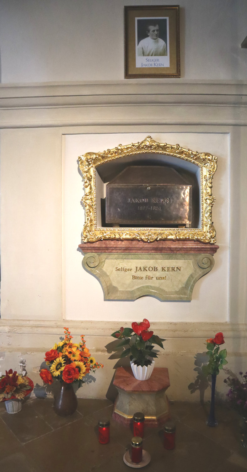 Jakob Kerns Grab in der Stiftskirche in Geras