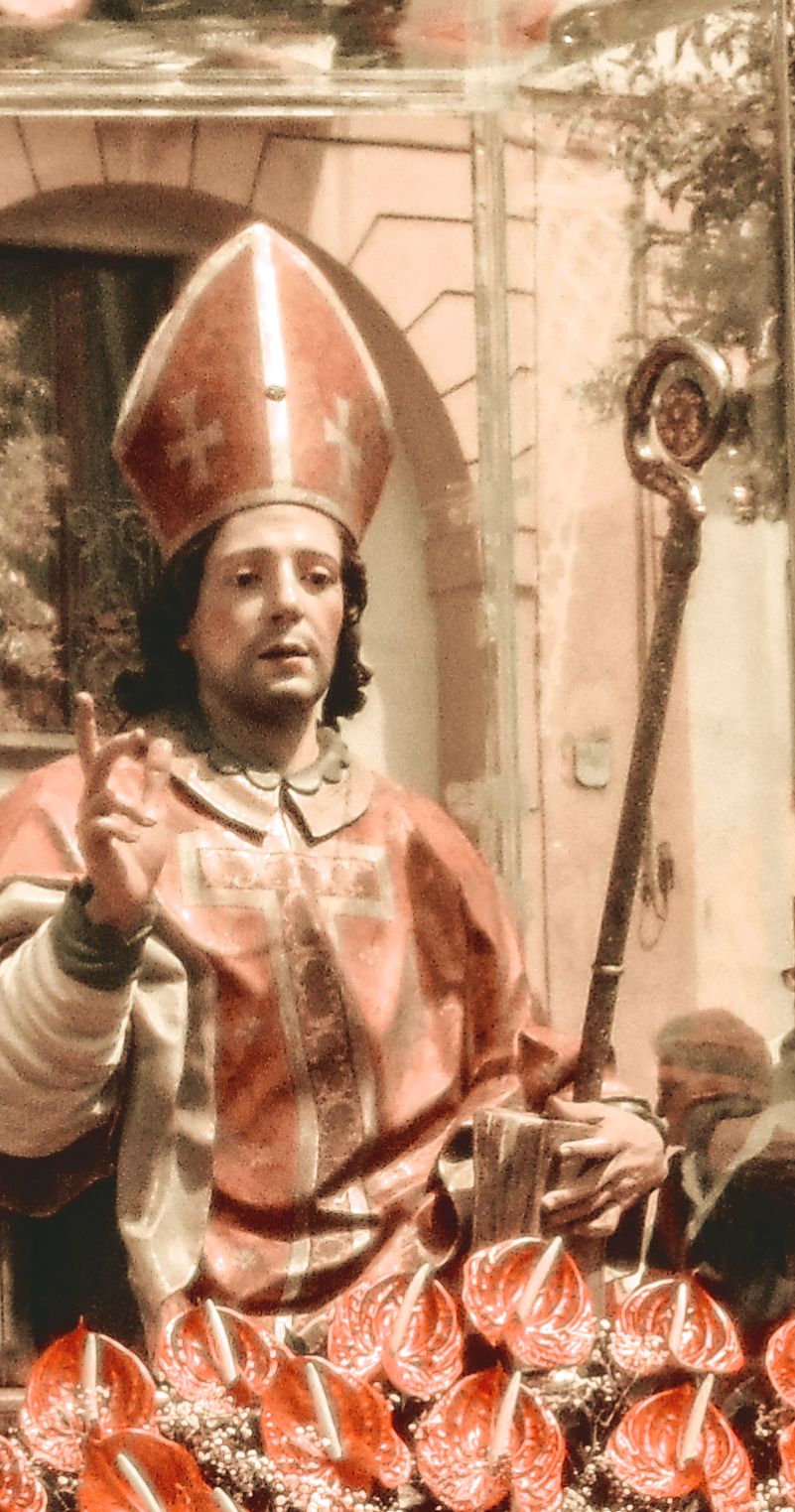 Giacomo Colombo: Januarius-Statue, 1714, bei der Prozession in Marsico Nuovo