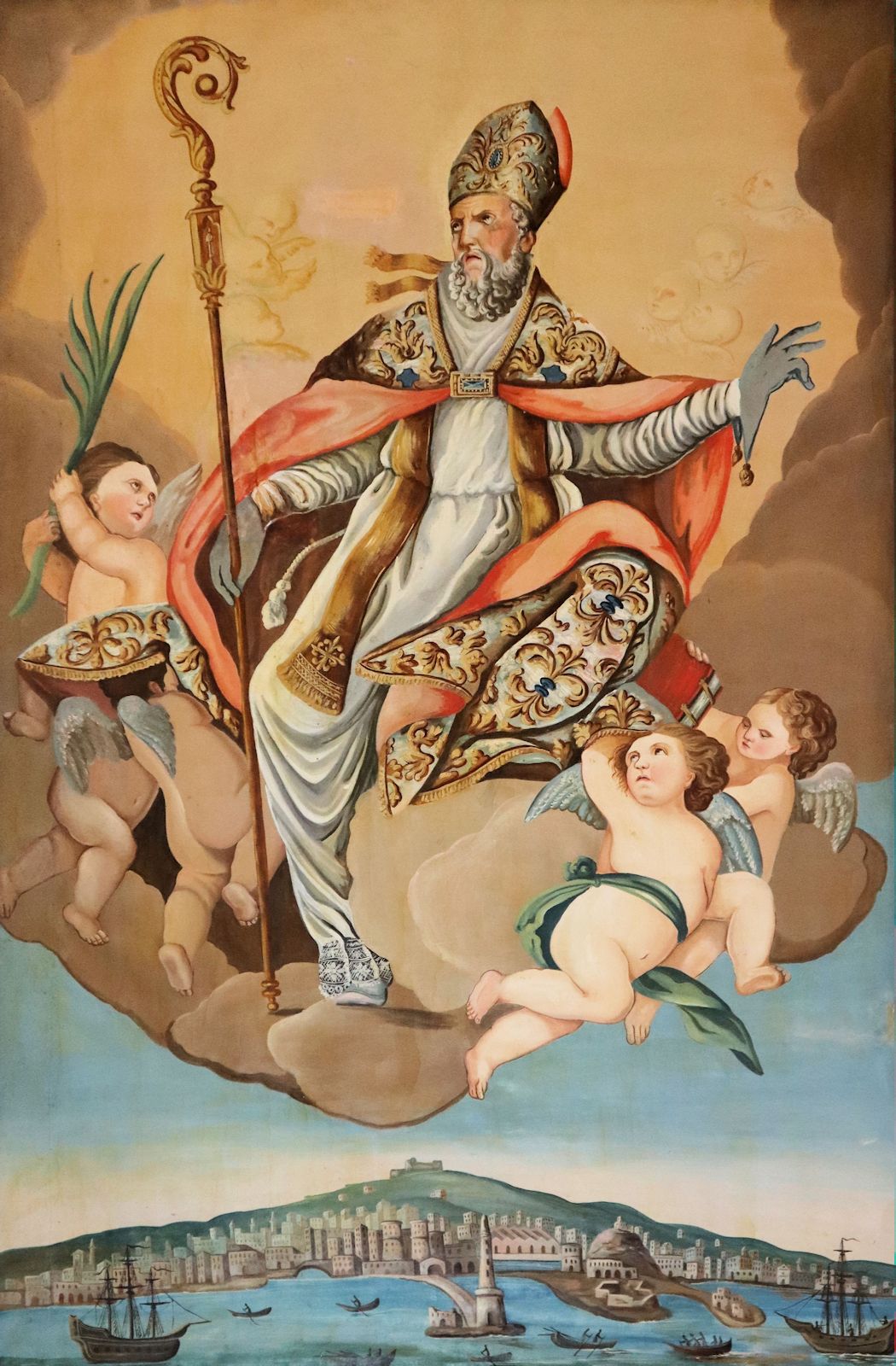 Januarius als Patron von Neapel, Bild in der Kirche San Gregorio Armeno</a> in Neapel