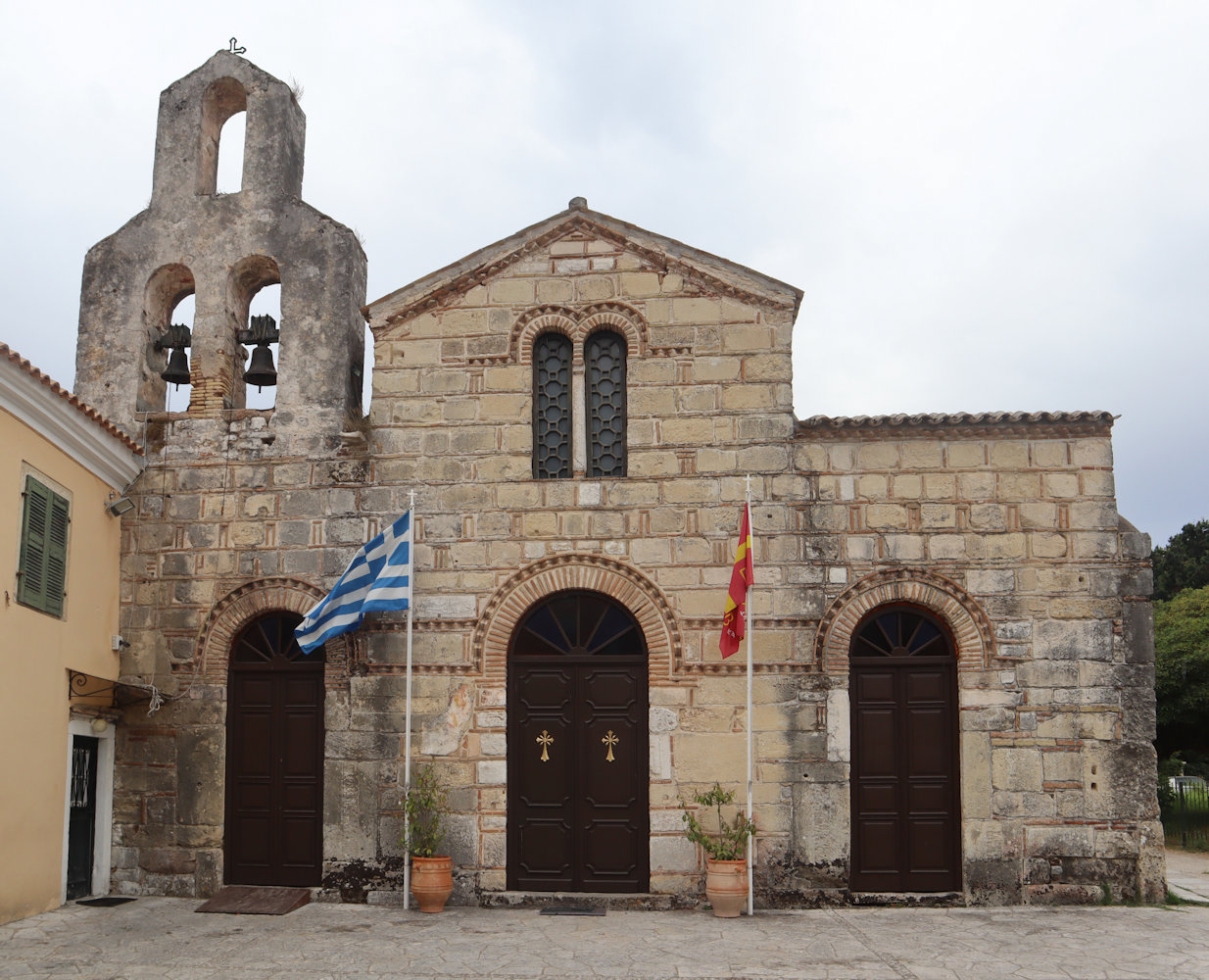Die Jason und Sosipater geweihte Kirche im Stadtteil Palaiopolis von Korfu-Stadt, gebaut um 1000