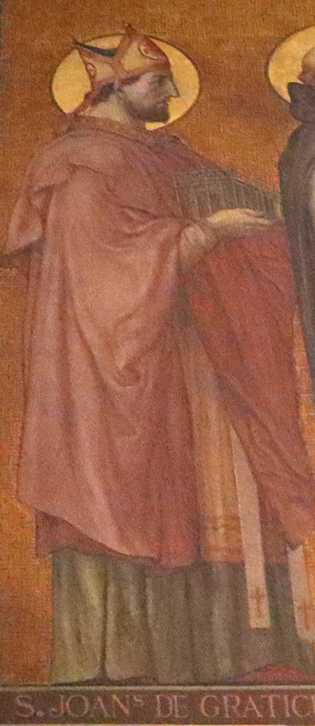 Alphonse Le Hénaff: Die Heiligen der Bretagne (Ausschnitt), Fresko, um 1874, in der Kathedrale in Dol-de-Bretagne