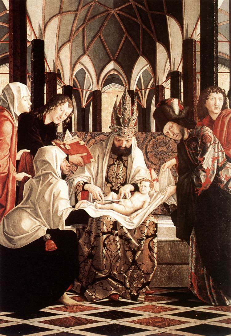 Michael Pacher: Beschneidung Jesu, 1479 - 1481, Altar in der Kirche in St. Wolfgang bei Salzburg