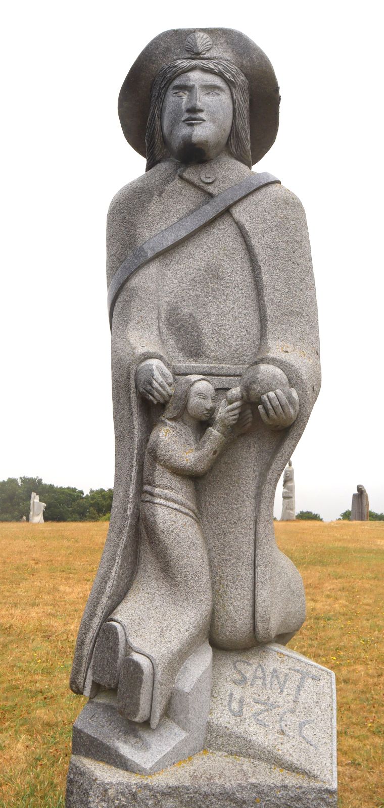 Xavier Tanguy: Statue, 2017, im „Vallée des Saints” nahe Carnoët bei Saint-Brieuc