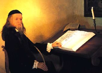 Comenius im Wachsfigurenmuseum in Prag