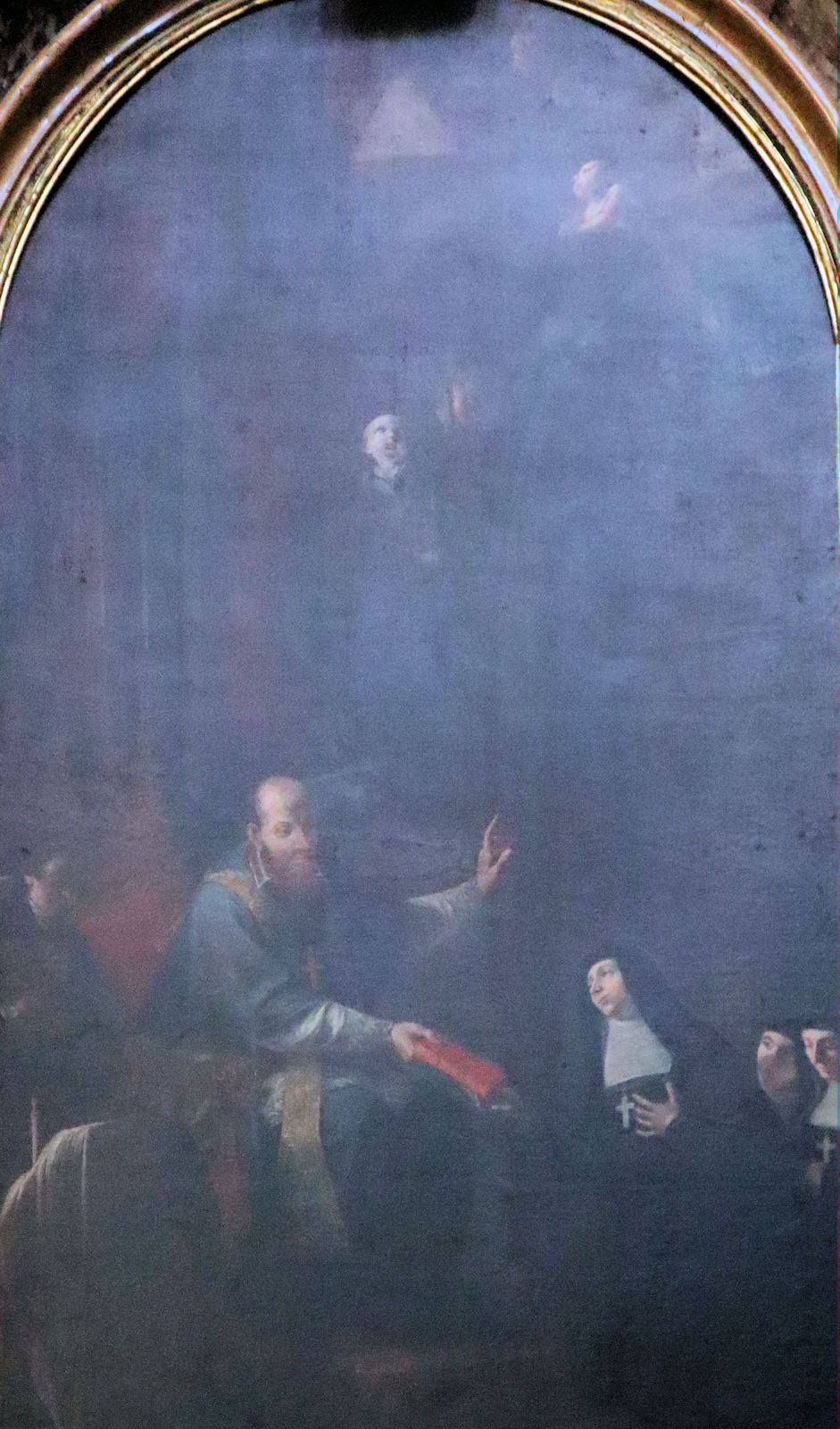 Franz von Sales überreicht Johanna-Franziska die Ordensregel, Altarbild in der Kirche della Visitazione in Turin