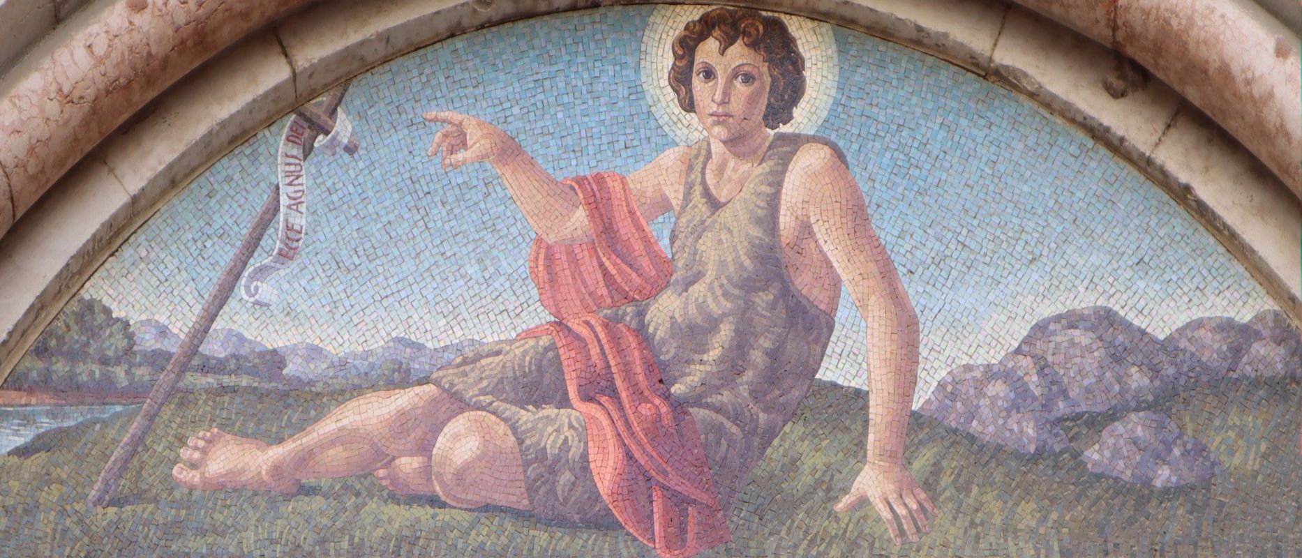 Mosaik an der Kirche San Giovanni in Canale in Piacenza