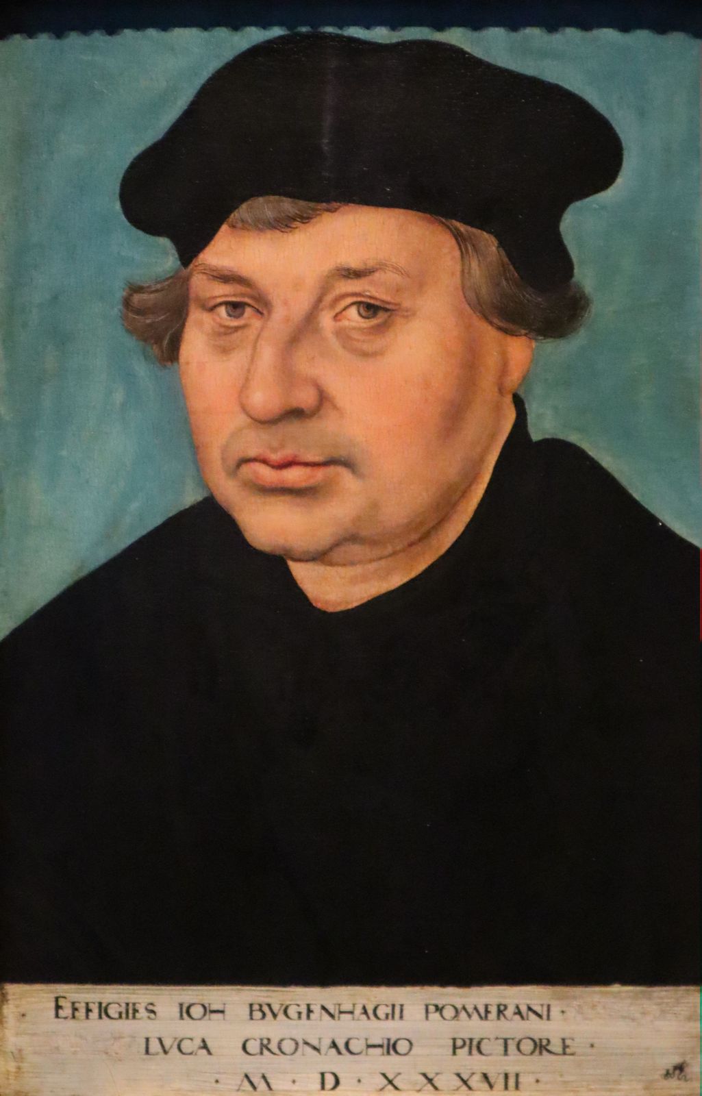 Lukas Cranach der Ältere (Werkstatt): Portrait, um 1537, im Lutherhaus in Wittenberg