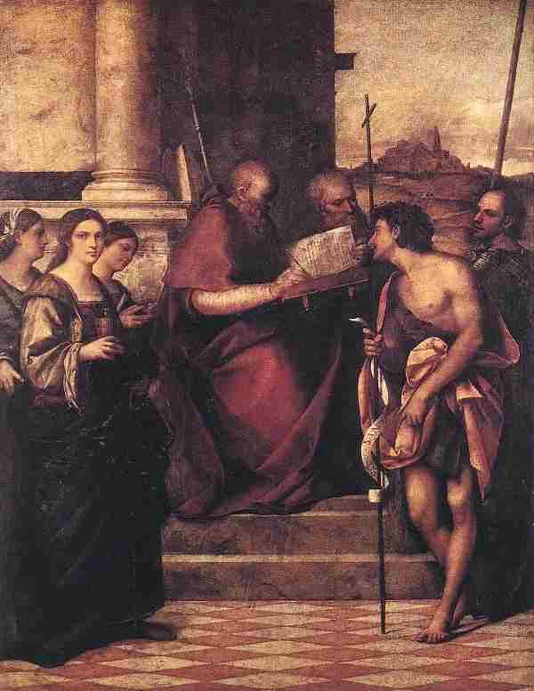 Sebastiano del Piombo: Johannes 'Chrysostomus', um 1509, in der Kirche S. Giovanni Crisostomo in Venedig