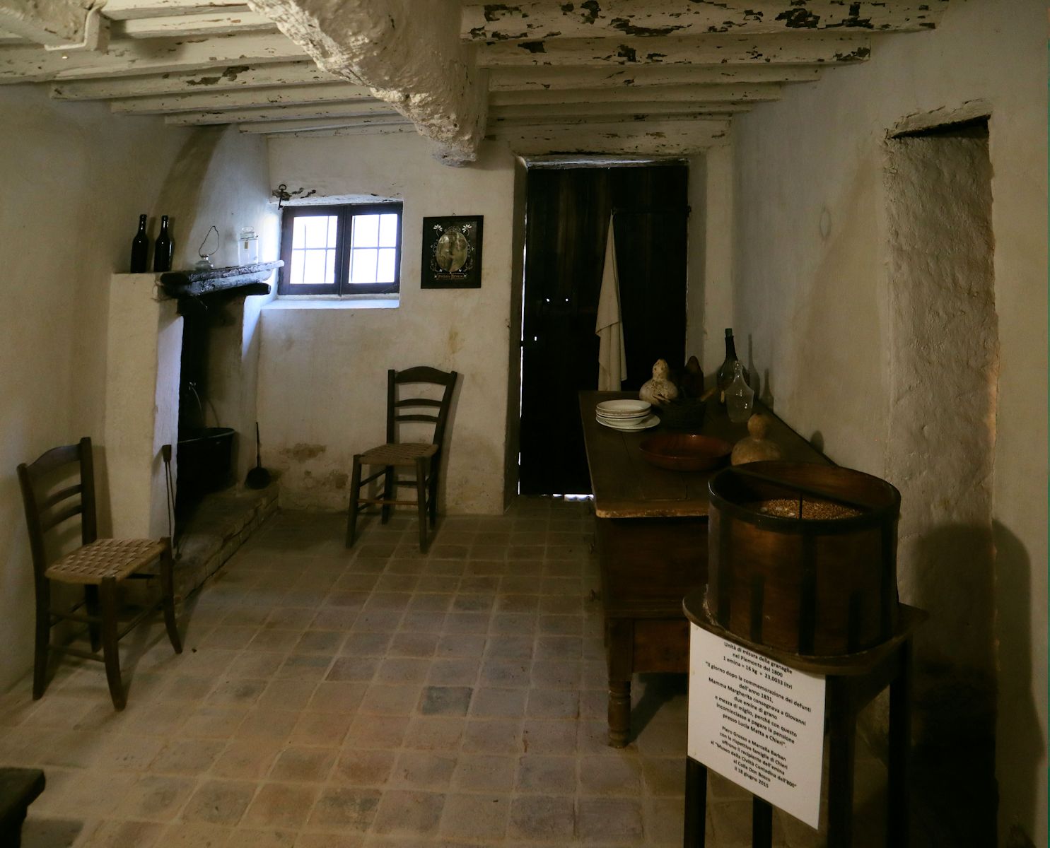 Küche in Johannes' Geburtshaus in Becchi / Colle Don Bosco