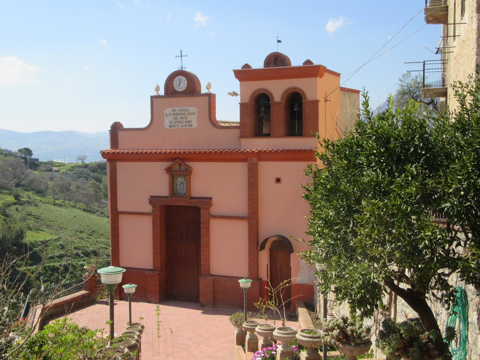 Kirche Beato Giovanni an der Stelle seines Geburtshauses in Caccamo