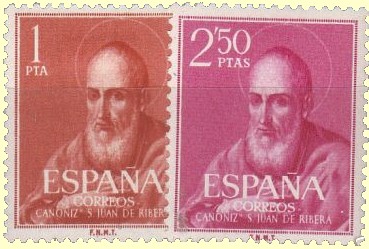 Briefmarken der spanischen Post zur Heiligsprechung 1960