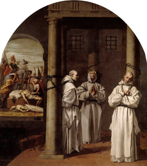 Vincenzo Carducci: Die drei gemarterten Kartäuserpriore, um 1629, im Nationalmuseum del Prado in Madrid