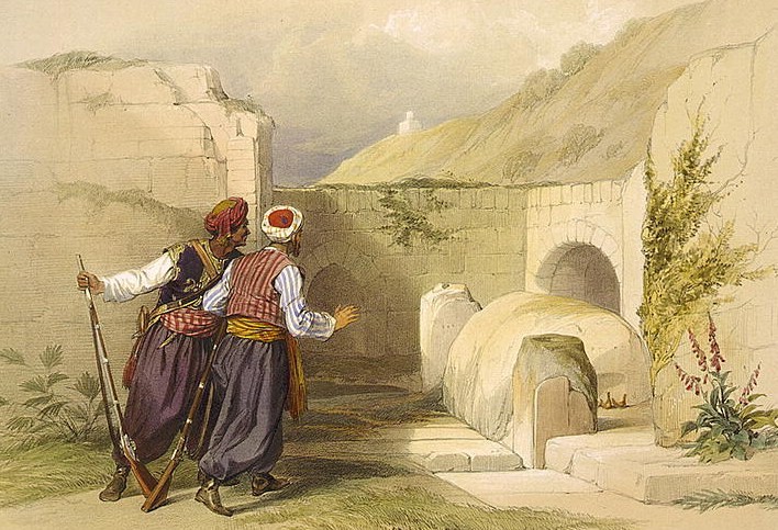 David Roberts: Josefs Grab in Sichem, 1839, in der Library of Congress in Washington