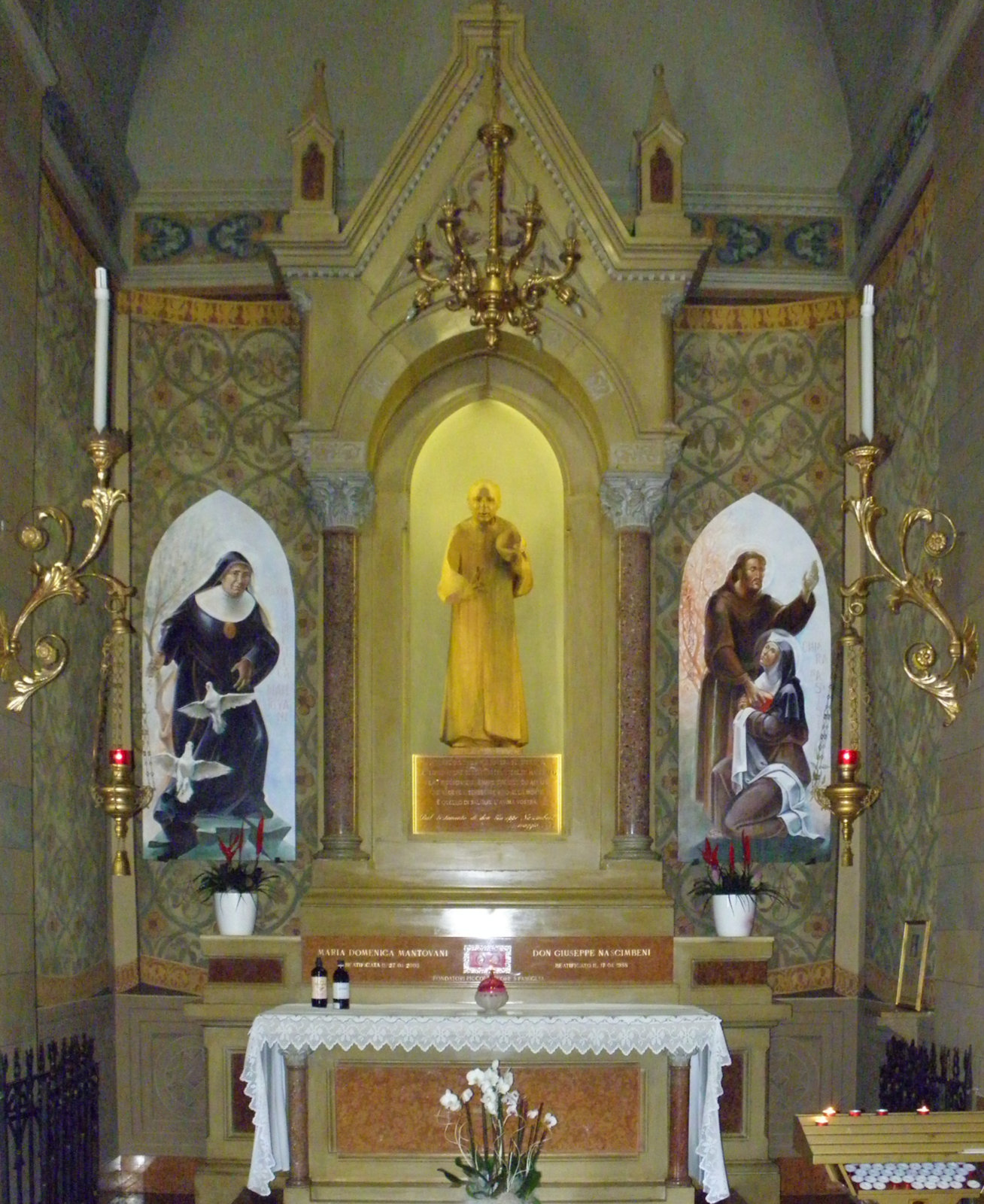 Seitenaltar, Joseph Nascimbeni und Maria Domenica Mantovani gewidmet, in der Kirche in Castelletto di Brenzone