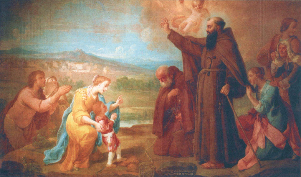 Paolo Monaldi: Joseph segnet das Vaterland, 1752, Santuario Giuseppe in Leonessa
