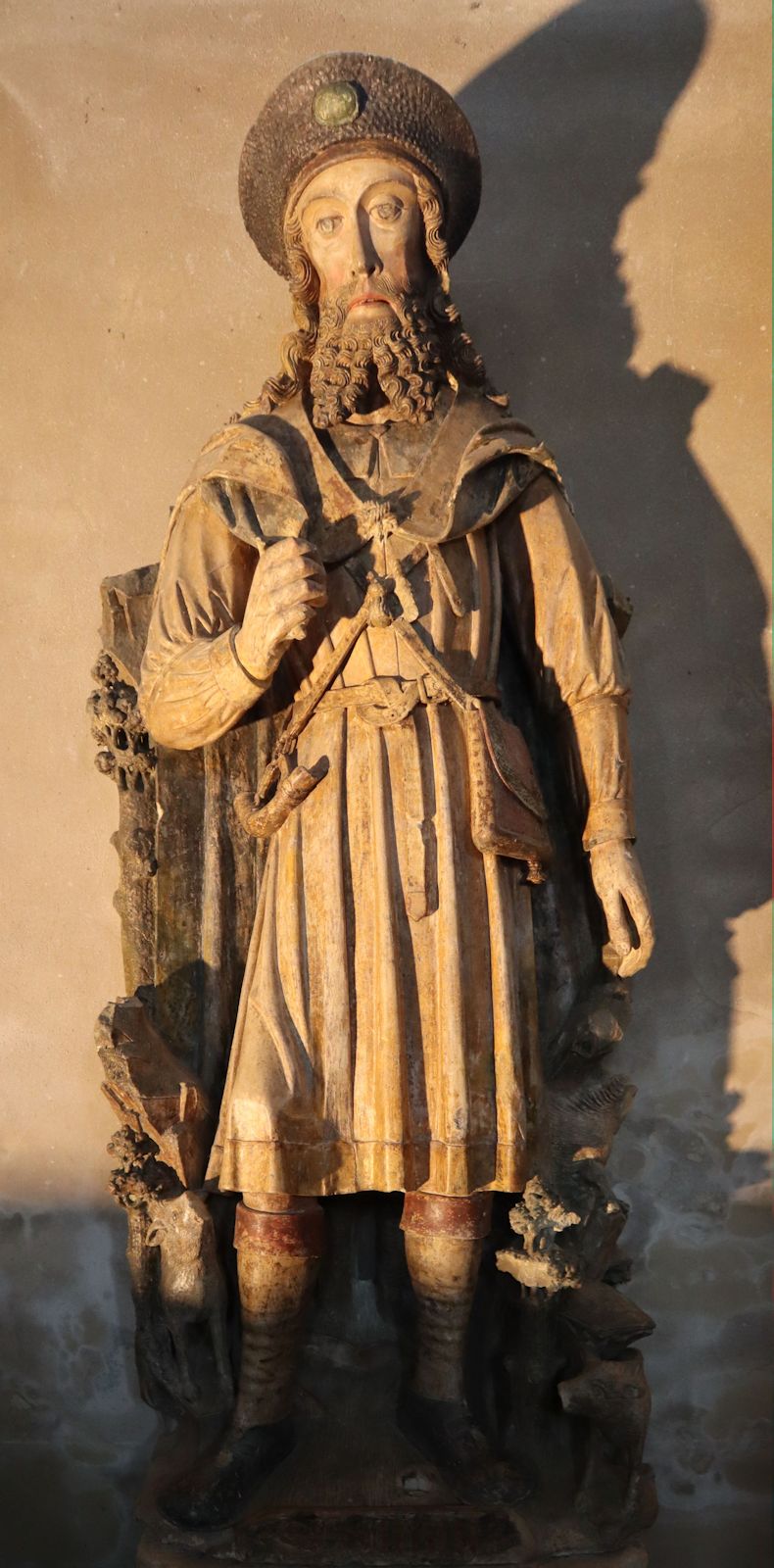 Statue, 16. Jahrhundert, in der Jovinus geweihten Kirche in St-Juvin