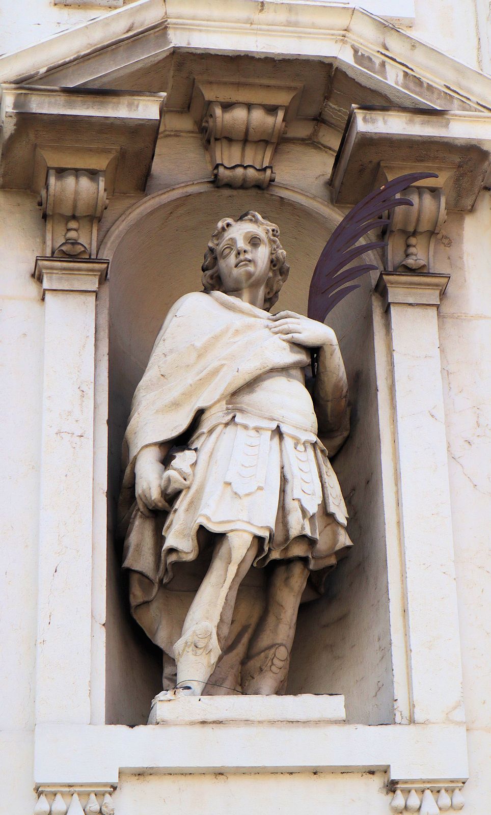 Sante Calegari der Ältere: Statue, um 1710, an der Kirche Santi Faustino e Giovita in Brescia