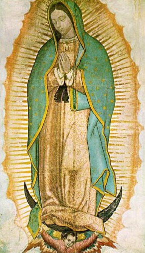 Gnadenbild der Jungfrau von Guadelupe, das Juan Diego auf seinem Mantel aufgemalt trug