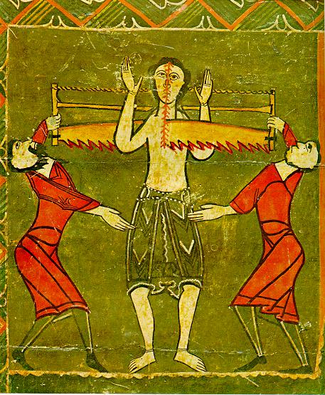 Martyrium des Judas Cyriacus, 12. Jahrhundert, im Museum für Katalanische Kunst in Barcelona