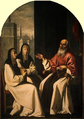Werkstatt des Francisco de Zurbarán: Hieronymus mit Paula und Julia Eustochia, um 1640/1650, National Gallery of Art in Washington