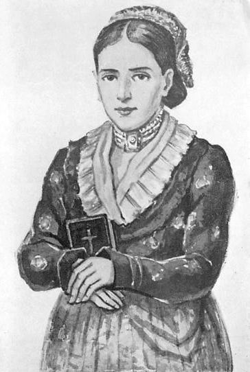 Bild auf dem Gebetszettel für Juliane Engelbrecht, o.O. o. J.