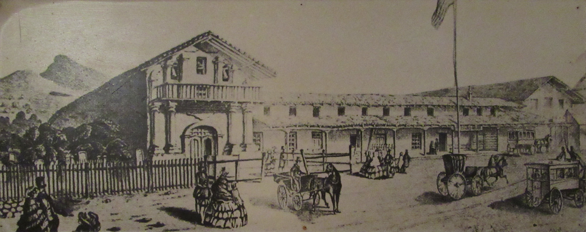 Missionsstation San Francisco de Asis, errichtet 1776, Bild im Museum neben seinem Wohnhaus