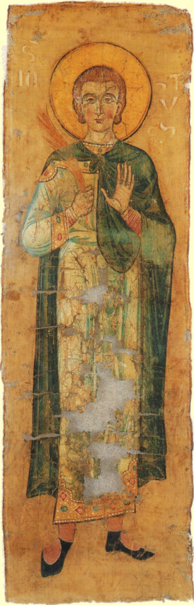 Seidentuch aus dem Reliquienschrein, Mitte des 13. Jahrhunderts