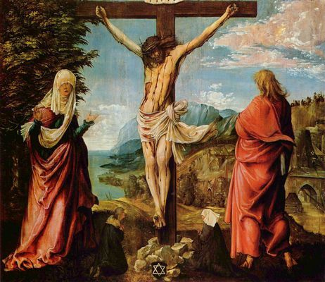 Albrecht Altdorfer: Christus am Kreuz mit Maria und Johannes, 1515 - 1516, Gemäldegalerie in Kassel