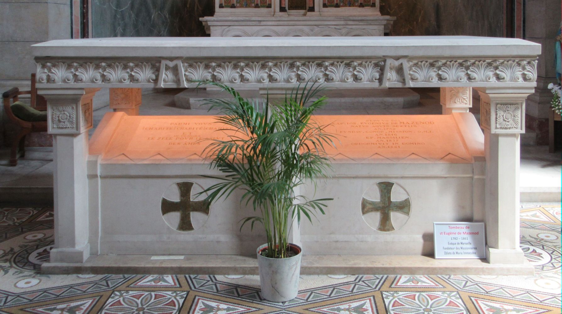Sarkophag in der Kathedrale Sainte-Marie-Majeure in Marseille