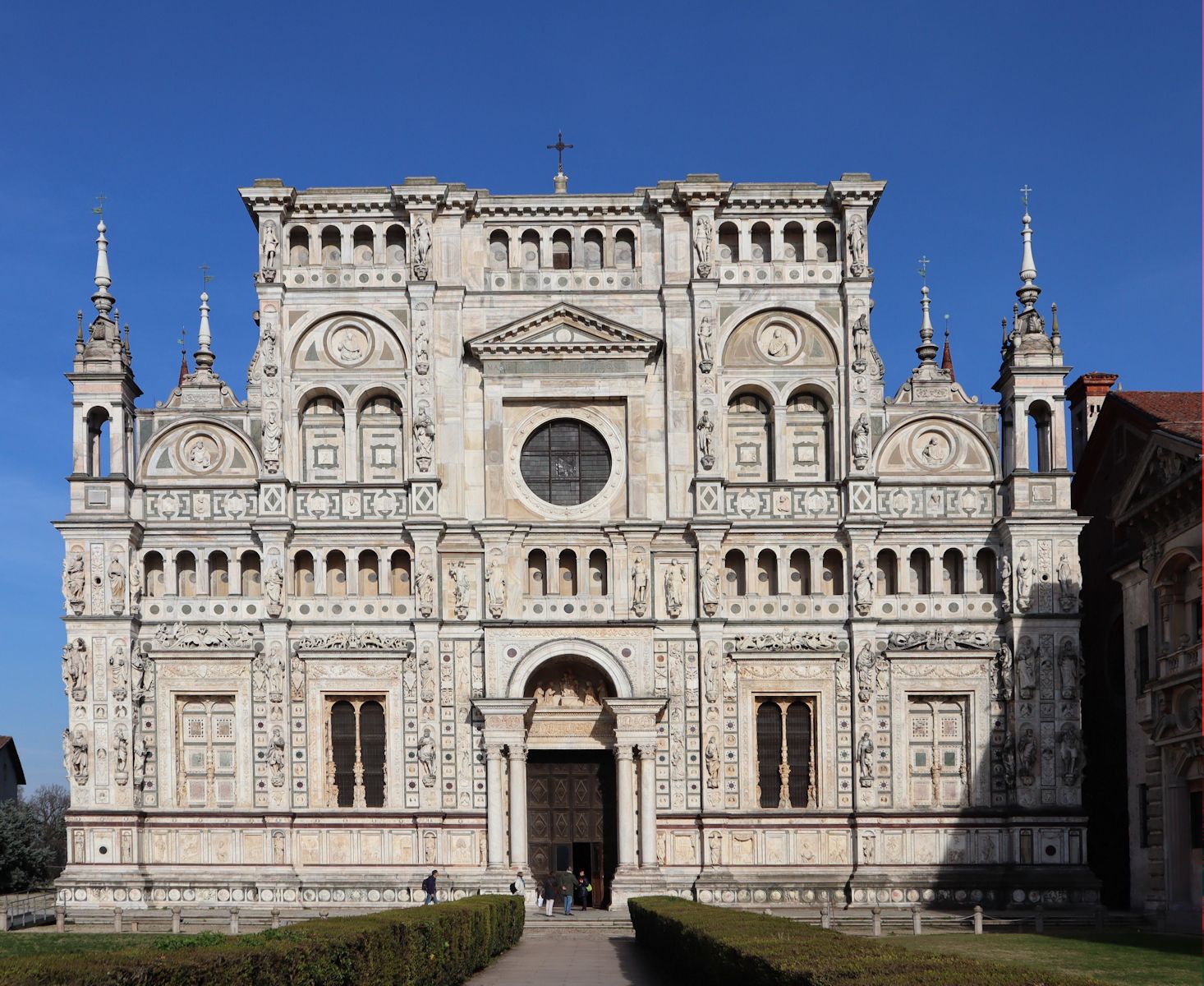 die großartige Kirche der Certosa di Pavia