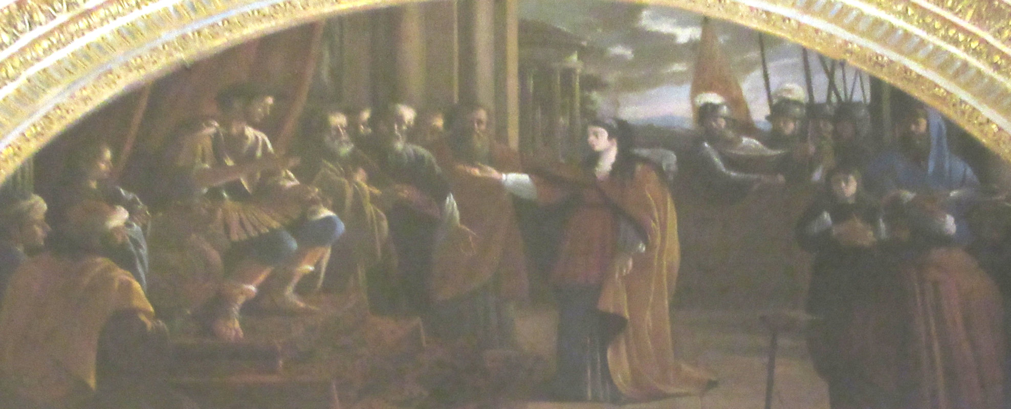 Katharinas Disputation mit den Philosophen, 17. Jahrhundert, in der Konkathedrale St John's in Valletta auf Malta