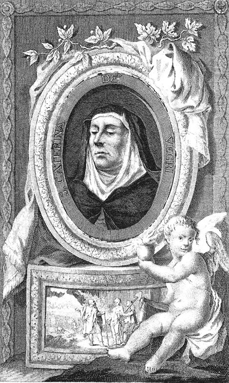 Titel von Giacomo Grassetti SJ: Vita di Caterina da Bologna, Bologna, Clemente Maria Saffi, 1724