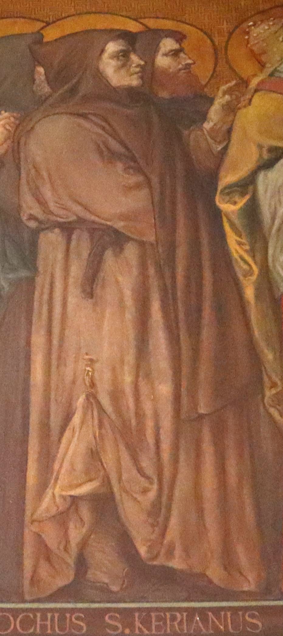 Alphonse Le Hénaff: Die Heiligen der Bretagne (Ausschnitt), Fresko, um 1874, in der Kathedrale in Dol-de-Bretagne